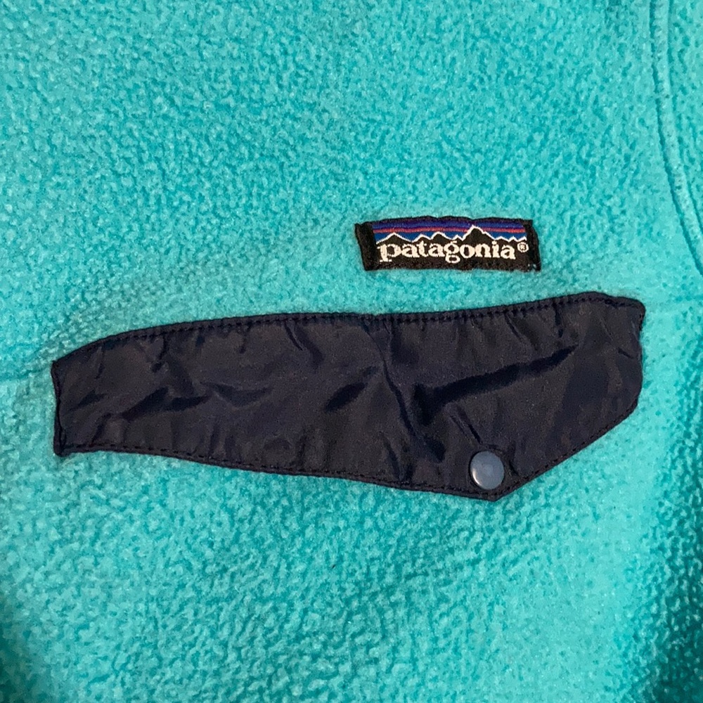 VINTAGE PATAGONIA 90s SYNCHILLA Fleece Half Button - Picture 2 of 3